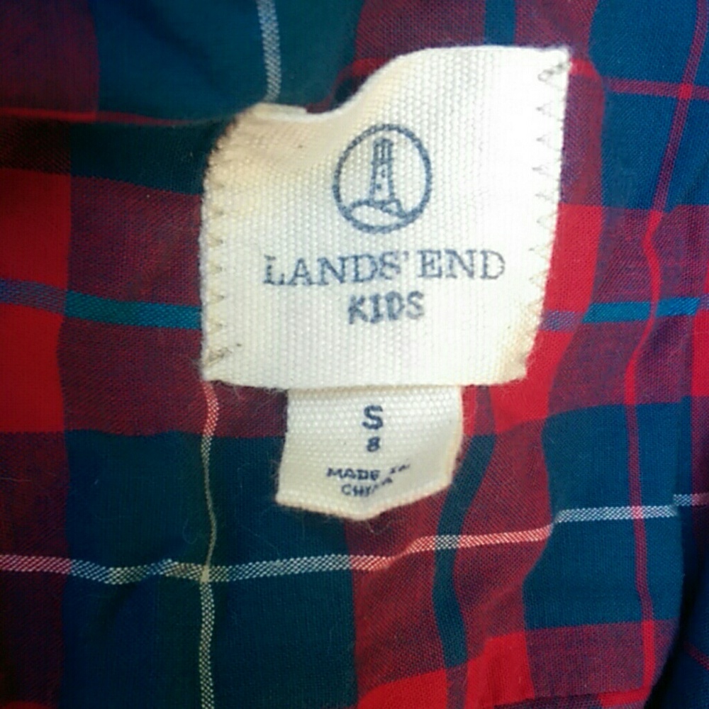 Boys plaid lands end shirt - Picture 2 of 2